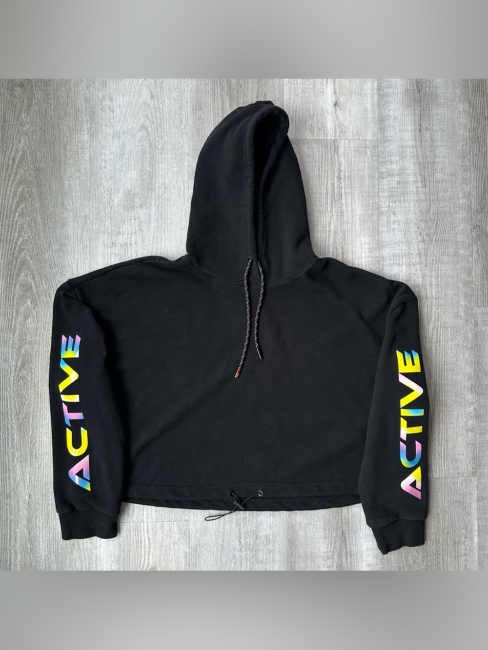 Zyia Active Black Cropped Hoodie